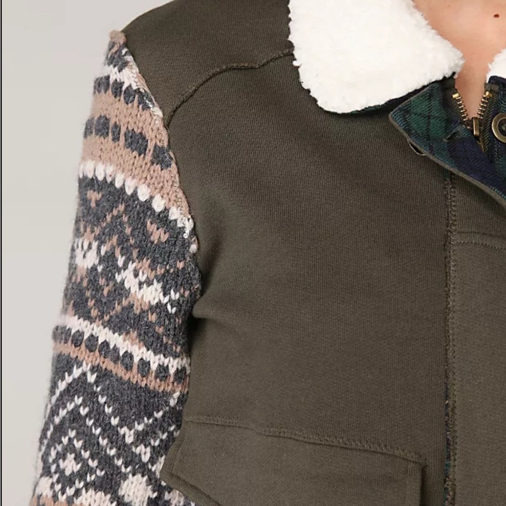 We The Free Fairisle Bomber Jacket | Free People | Size XS - Picture 5 of 8